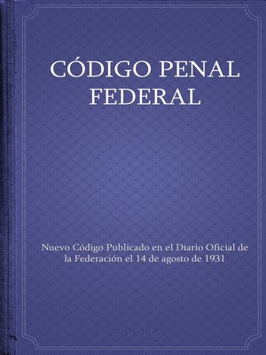 cover image of Código Penal Federal